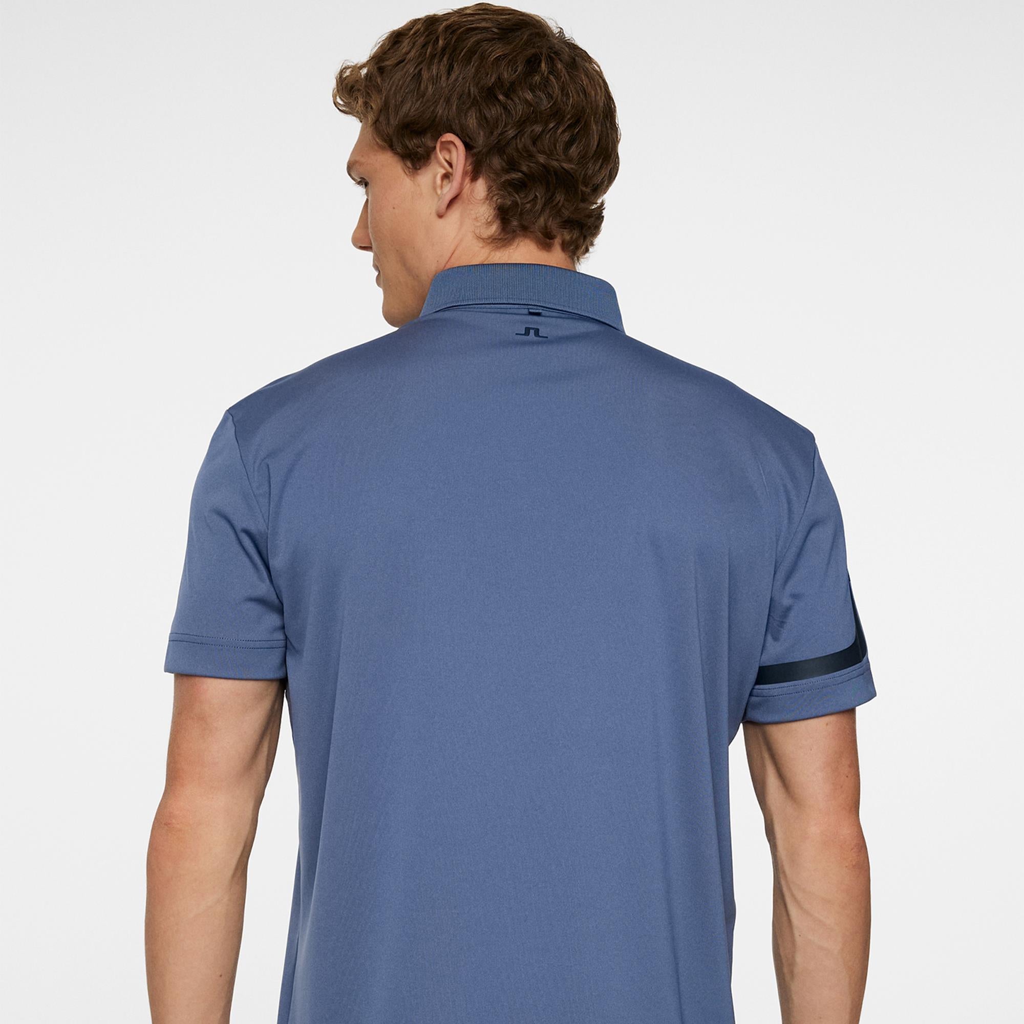 J Lindeberg Heath Mens Polo Shirt Vintage Indigo